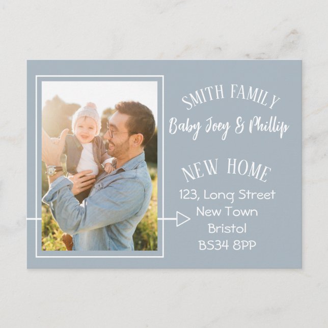 Faire-part Carte postale photo de changement d'adresse Simple (Devant)