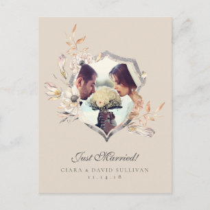 Faire-part Carte Postale Photo De L'Elopement Marié