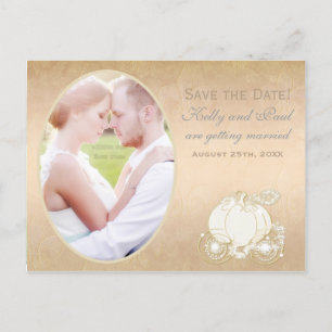 Faire-part Carte postale photo de mariage avec calèche de Cen