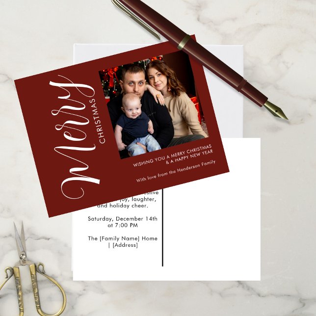 Faire-part Carte postale photo de Noël moderne et joyeuse | M (Créateur téléchargé)