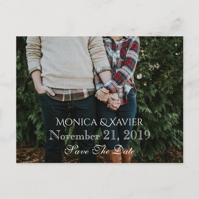 Faire-part Carte postale photo de sauvegarde de date (Devant)