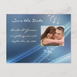 Faire-part Carte postale photo pour annoncer la date étoilée