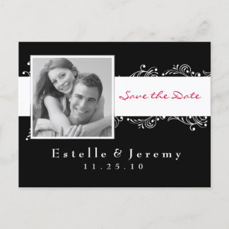 Faire-part Carte postale photo pour sauvegarde de date 03 bla