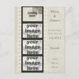 Faire-part Carte Postale Photo vintage Film Strip Prochaineme