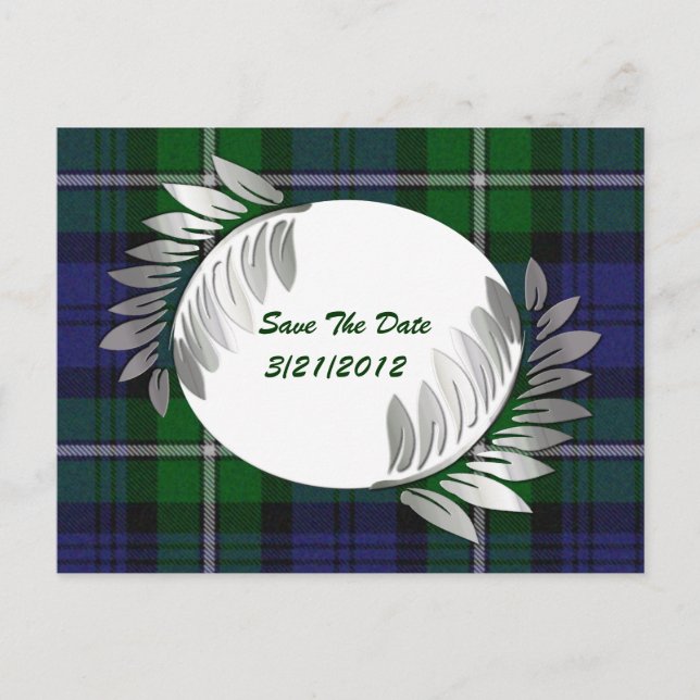 Faire-part Carte postale 'Plaid et fougères argentées' pour a (Devant)