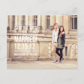 Faire-part Carte postale pour réserver la date