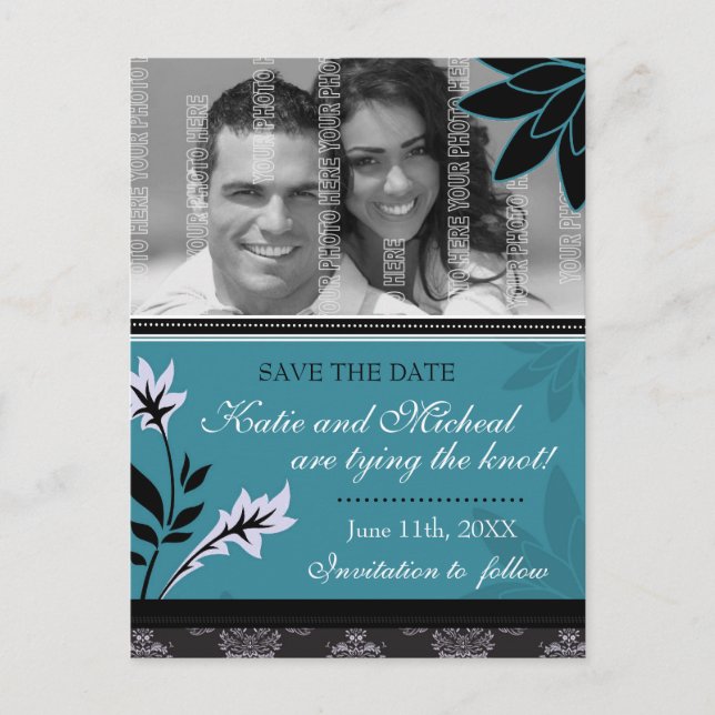Faire-part Carte postale pour sauvegarder la date (Devant)