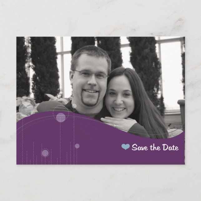 Faire-part Carte postale pour sauvegarder la date (Devant)