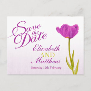 Faire-part Carte postale pour sauvegarder la date avec art de