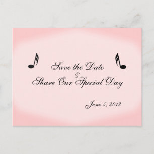 Faire-part Carte postale pour sauvegarder la date de la musiq