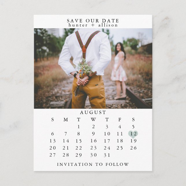 Faire-part Carte postale pour sauver la date (Devant)