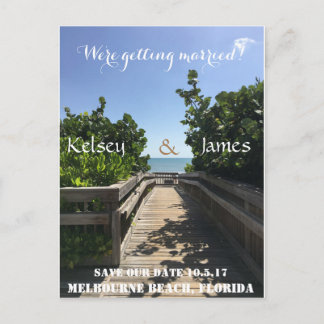 Faire-part Carte postale pour sauver la date de la plage