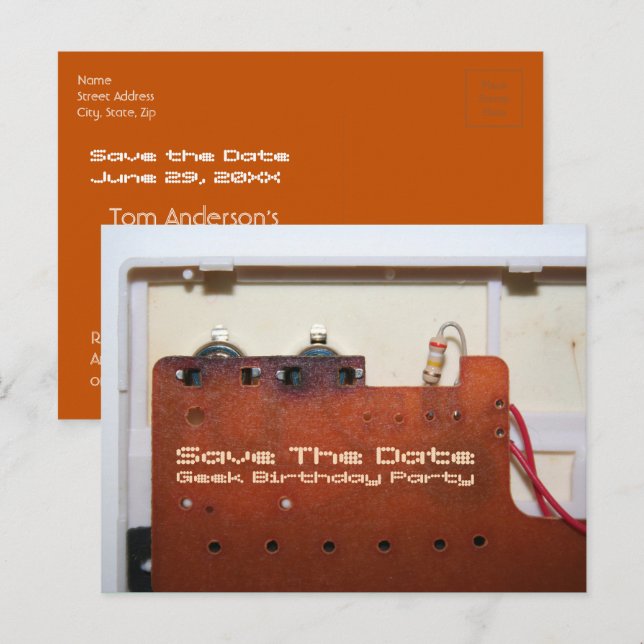 Faire-part Carte postale pour sauver la date du 50e anniversa (Devant / Derrière)