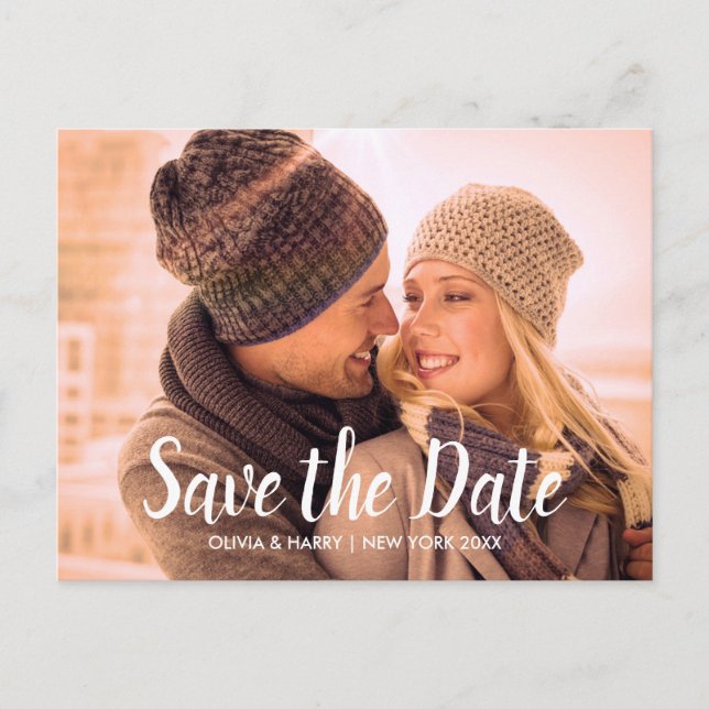 Faire-part Carte postale pour sauver la date | Photo personna (Devant)