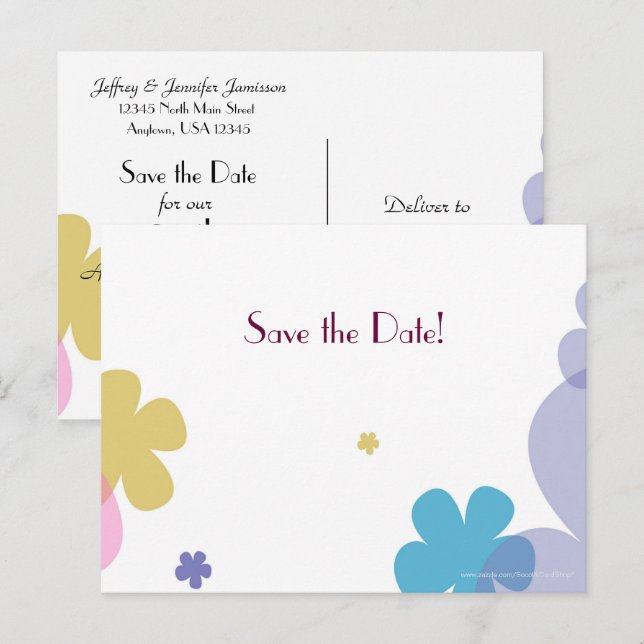 Faire-part Carte postale pour Soirée du 25e Anniversaire de M (Devant / Derrière)