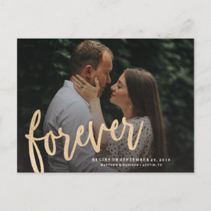 Faire-part Carte postale pour toujours Sauvegarder la date