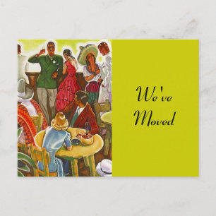 Faire-part Carte postale Rétro Fête Sud-Ouest Adresse nouvell