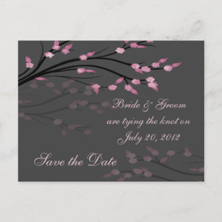 Faire-part Carte postale 'Sauver la date - Branches florales
