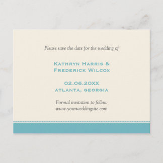 Faire-part Carte postale "save the date" de mariage personnal