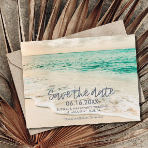 Faire-part Carte postale "Save the Date" pour un mariage sur 