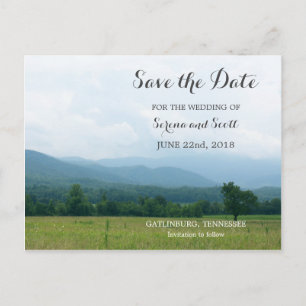 Faire-part Carte postale "Smoky Mountains, réservez la date"