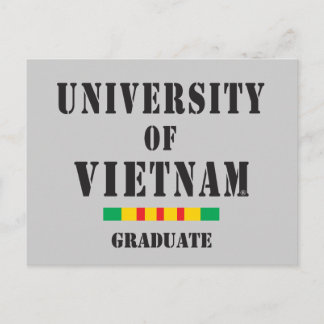 Faire-part carte postale stencilée diplômé du Vietnam