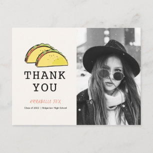 Faire-part Carte postale Taco Photo Merci
