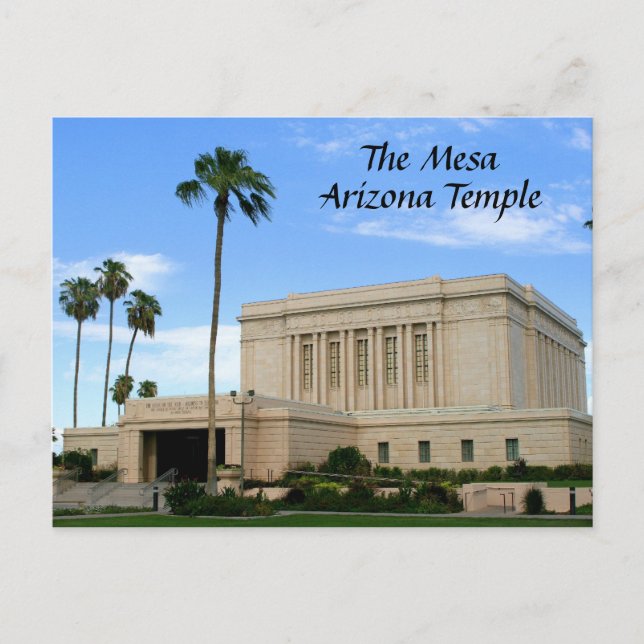 Faire-part Carte postale - temple de MESA Arizona (Devant)