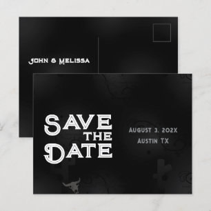 Faire-part Carte postale Western Gothic pour annoncer une dat