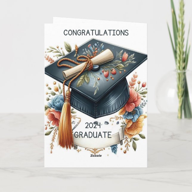Faire-part carton d'invitation à la remise de diplômes  (Dos)