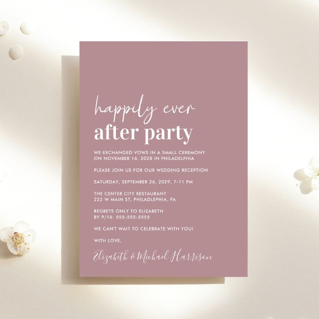 Faire-part Carton d'invitation de réception de mariage modern (Créateur téléchargé)