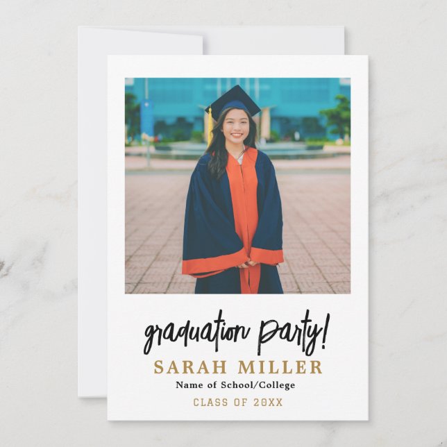 Faire-part Casquette diplômé moderne 2 Photo Annonce de gradu (Devant)