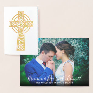 Faire-part catholique irlandais de mariage de