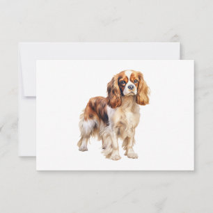 Faire-part Cavalier King Charles Spaniel print Dog art print