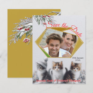 Faire-part Célébrations d'hiver dans la neige, avec Kittens