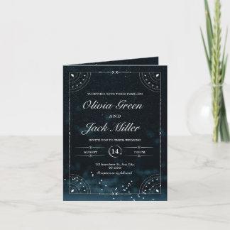 Faire-part céleste de mariage Nuit étoilée