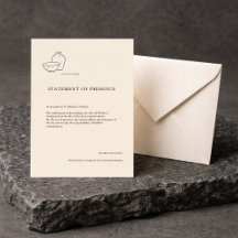 Certificat de baptême Cadeau minimaliste pour parr