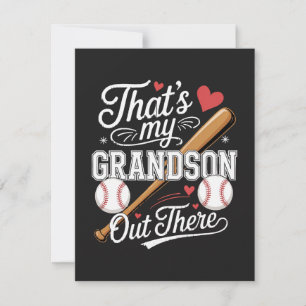 Faire-part C'est mon petit-fils là-bas Baseball