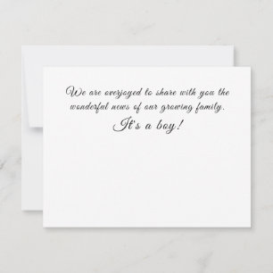 Faire-part C'est un garçon Grossesse Genre Révéler Joyeux