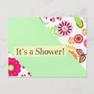 Faire-part C'est une carte postale de douche