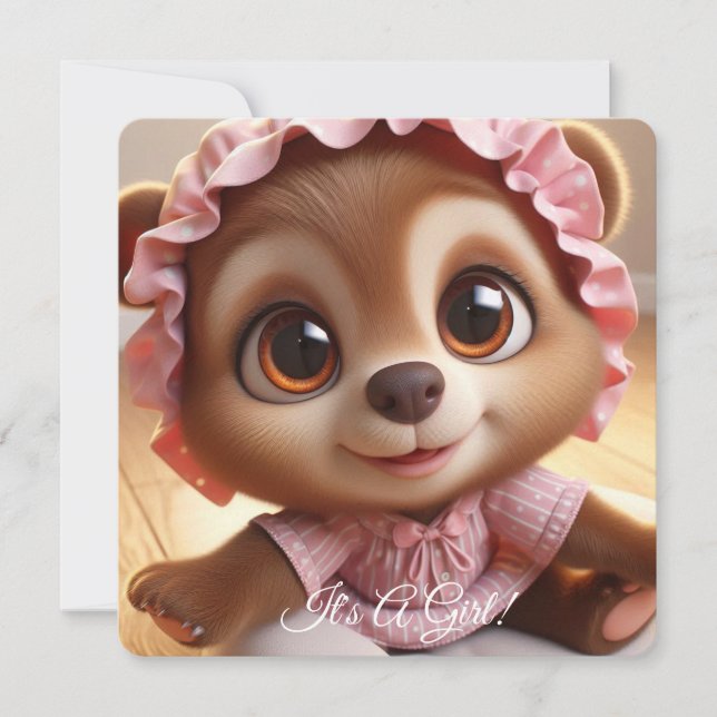 Faire-part C'est une fille ! (Devant)