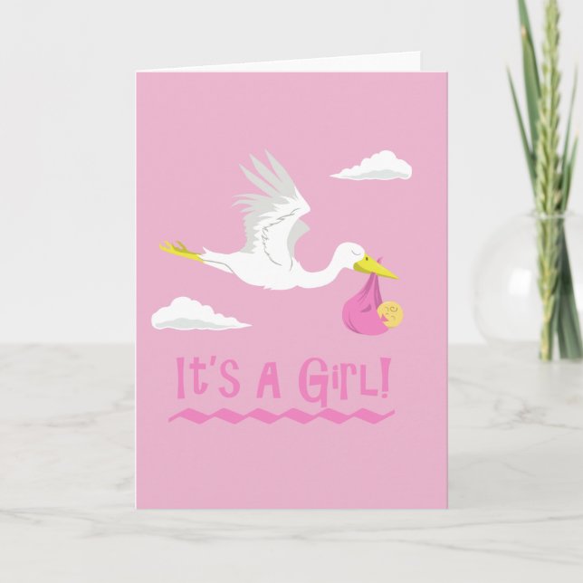 Faire-part C'est une fille ! (Devant)