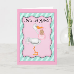 Faire-part C'est une fille africaine américaine bébé