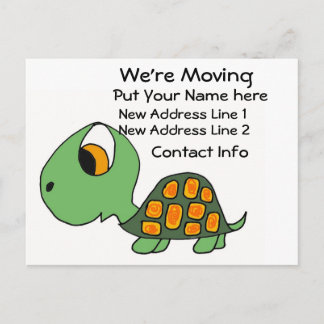 Faire-part CG- Nous déménageons la carte postale tortue