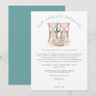 Faire-part Chaises de mariage bohème plus petites pour une ré