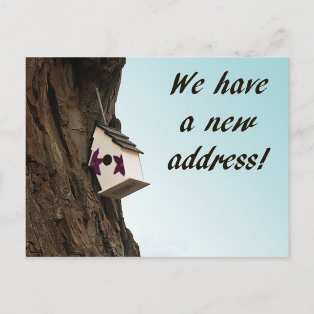 Faire-part Changement d'adresse avec carte postale (Devant)