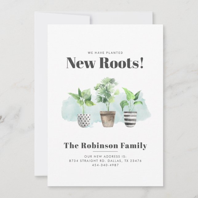 Faire-part Changement d'adresse Boho Custom Moving (Devant)