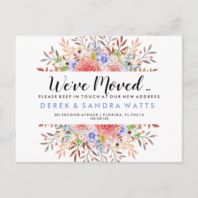 Faire-part Changement d'adresse Carte postale photo déménagem (Devant)