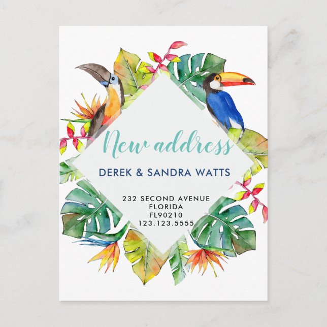 Faire-part Changement d'adresse carte postale que nous avons  (Devant)