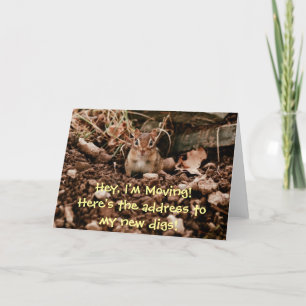 Faire-part Changement d'adresse Chipmunk Card